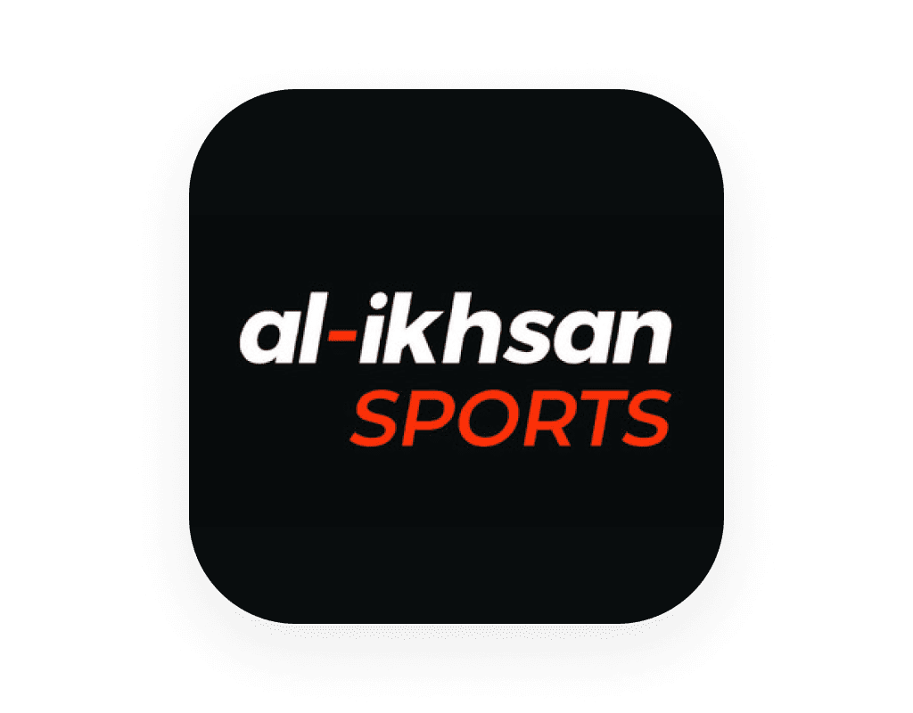 A black background with the Al Khan sports logo, incorporating retail analytics.